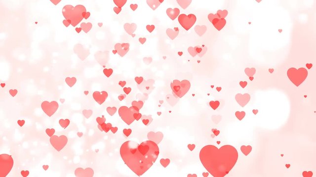 Valentine's Day Hearts 4k video background.