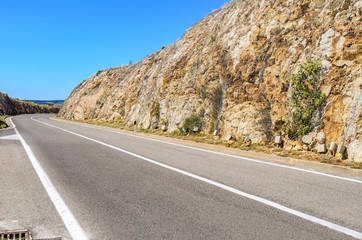 High-speed road among the mountains.