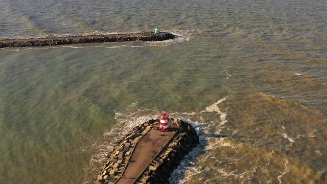 Entrence to the port of Scheveningen, the Netherlands