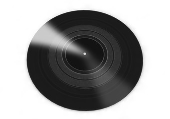 Melting vinyl record  3D render of vinyl record melting