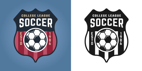 Football vector emblem, badge, label or logo