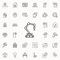 robot in production icon. Automation icons universal set for web and mobile