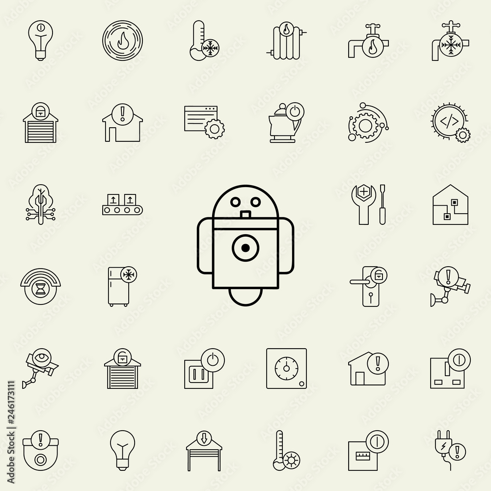 Poster robot icon. automation icons universal set for web and mobile