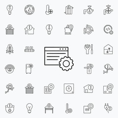 browser setup icon. Automation icons universal set for web and mobile