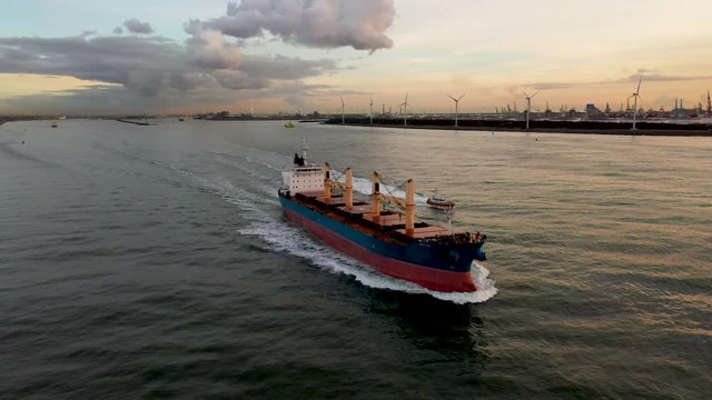 Debouchment of the river Maas at Hoek van Holland, the Netherlands