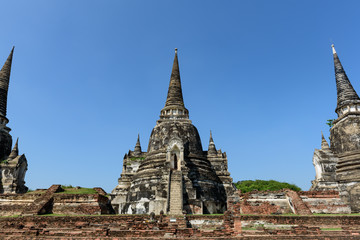 Fototapeta premium Wat Phra Si Sanphet temple in Thailand's ancient capital of Ayutthaya