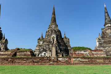 Fototapeta premium Wat Phra Si Sanphet temple in Thailand's ancient capital of Ayutthaya