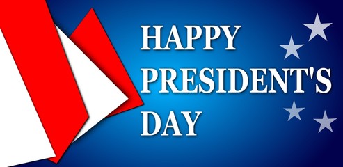 Happy President's day design blue background
