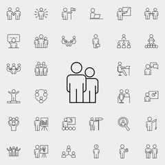 employees icon. Business Organisation icons universal set for web and mobile