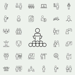 presentation to colleagues icon. Business Organisation icons universal set for web and mobile