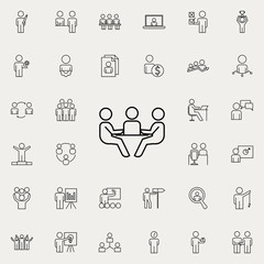 business discussion icon. Business Organisation icons universal set for web and mobile