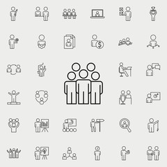 employees icon. Business Organisation icons universal set for web and mobile