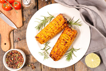 grilled corn and pepper