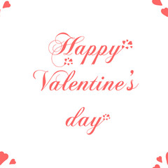 Fototapeta na wymiar Valentines day design with hearts.