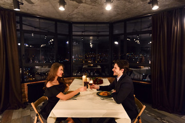 Romantic couple on dating