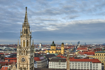 Fototapeta premium The New Town Hall, is a town hall, at the northern part of Marienplatz in Munich, Bavaria, Germany.