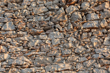 old stone wall. masonry
