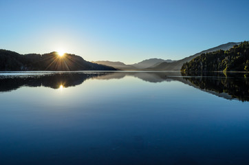 lake and mountains