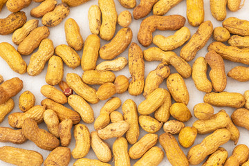 peanuts are all over the frame.