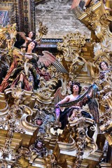 Details from the interior of Salvaddor Chruch (Church of the Divine Saviour) in Seville, Spain