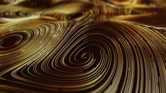 Abstract gold round network background