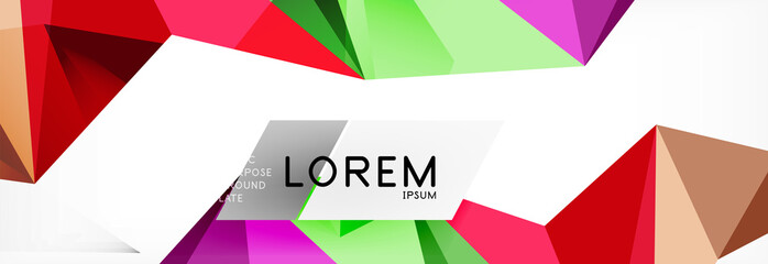 Fototapeta premium Science background. Abstract triangle pattern. Vector abstract geometric template