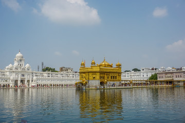 Golden Temple in the middle of the sacred lake. Amritsar, India
