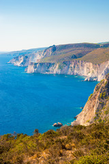 Fototapeta na wymiar Costal landscape, greek coast in summer 