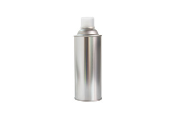 aerosol spray can with plastic isolate on white background.