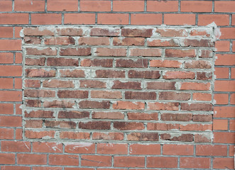 Brick wall background in the form