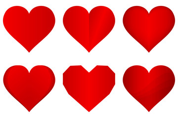 Heart Icons Set. Symbol of Love. Happy Valentine's Day