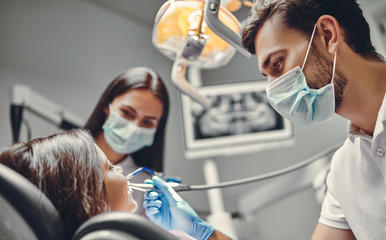 Children in dental clinic