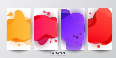 Dynamic plastic liquid gradient waves banner for mobile banners. 