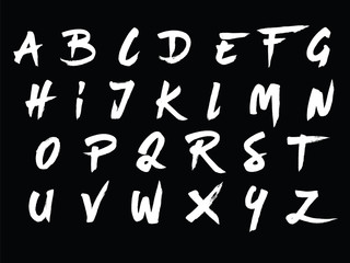 Modern artistic alphabet.