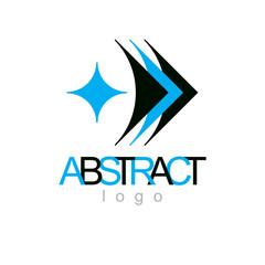 Fototapeta na wymiar Vector art abstract figure. Business innovation idea creative logo.