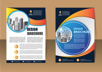 Business abstract vector template. Brochure design, cover modern layout, annual report, poster, flyer in A4 with colorful triangles, geometric shapes for tech, science, market with light background