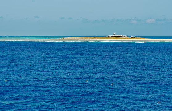 Australian weather station on Willis Island, which is located 270 miles east of Cairns, Queensland in the Coral Sea
