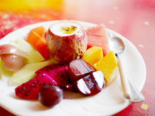 トロピカルフルーツのデザート、アジア、台湾旅行