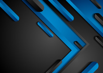Blue and black technology abstract background