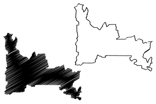 Ogun State (Subdivisions of Nigeria, Federated state of Nigeria) map vector illustration, scribble sketch Ogun map