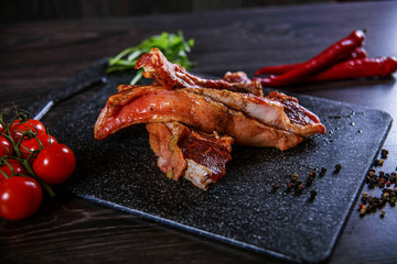shish kebab on skewers