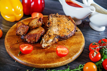 roasted chicken with vegetables