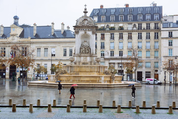 Paris (France) -  Place Saint-Sulpice and the Fontaine des Quatre Points Cardinaux