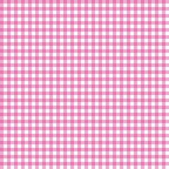 Valentine's Day Gingham Seamless Pattern - Classic gingham design in pastel bubblegum pink