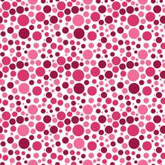 Valentine's Day Seamless Pattern - Circles and dots design in classic Valentine colors