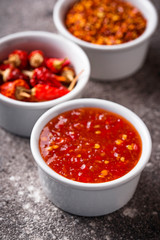 Chili sauce with dried peppers