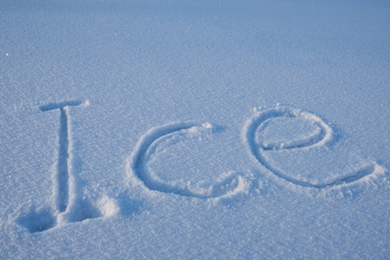 inscription on the snow
