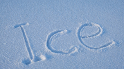 inscription on the snow
