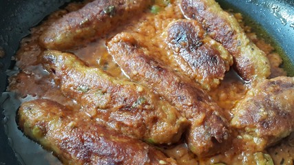 Delicious spicy fried kebab