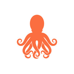 Octopus logo. Isolated octopus on white background